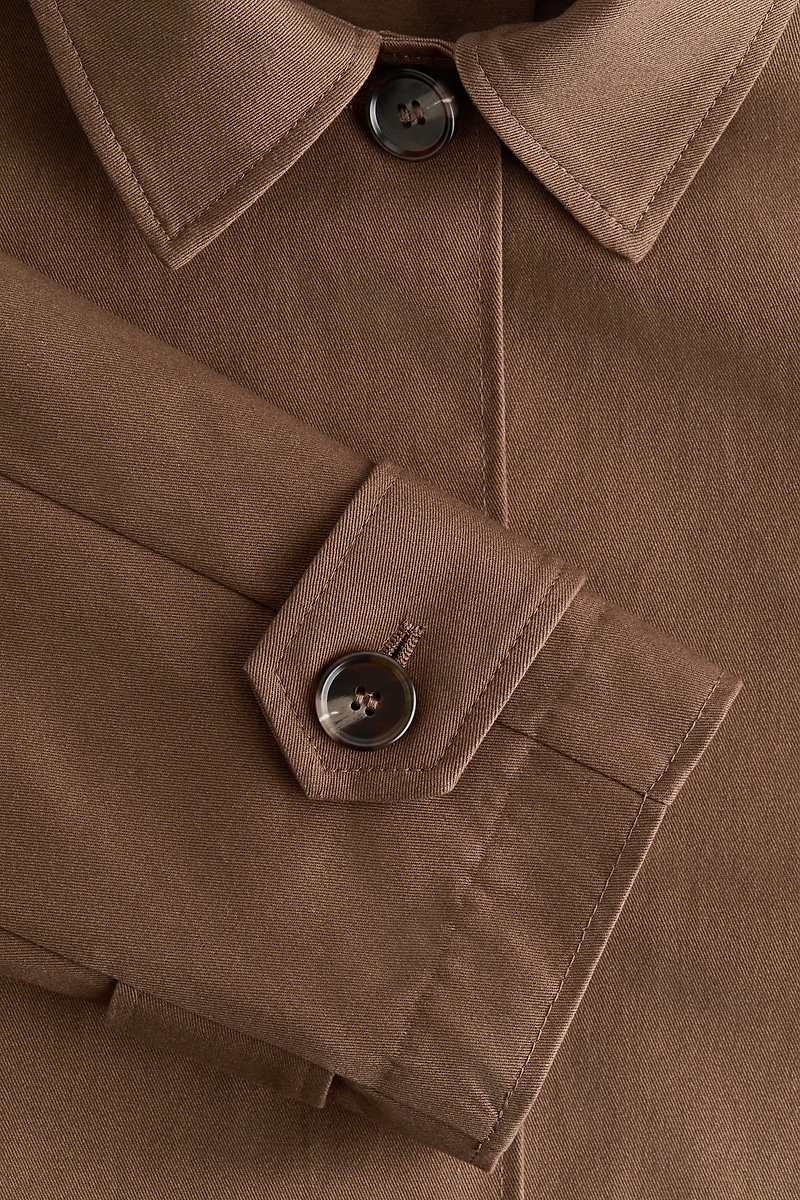 Trench-Look Cotton Jacket