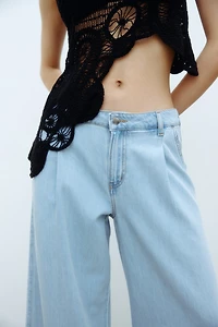 Pantalon large en sergé