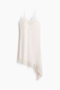 Lace-Trimmed Slip Dress