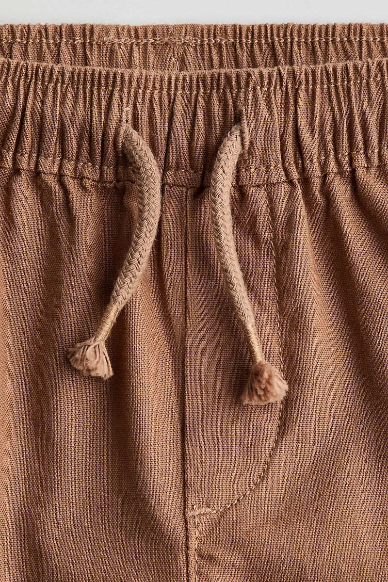 Linen-Blend Pants