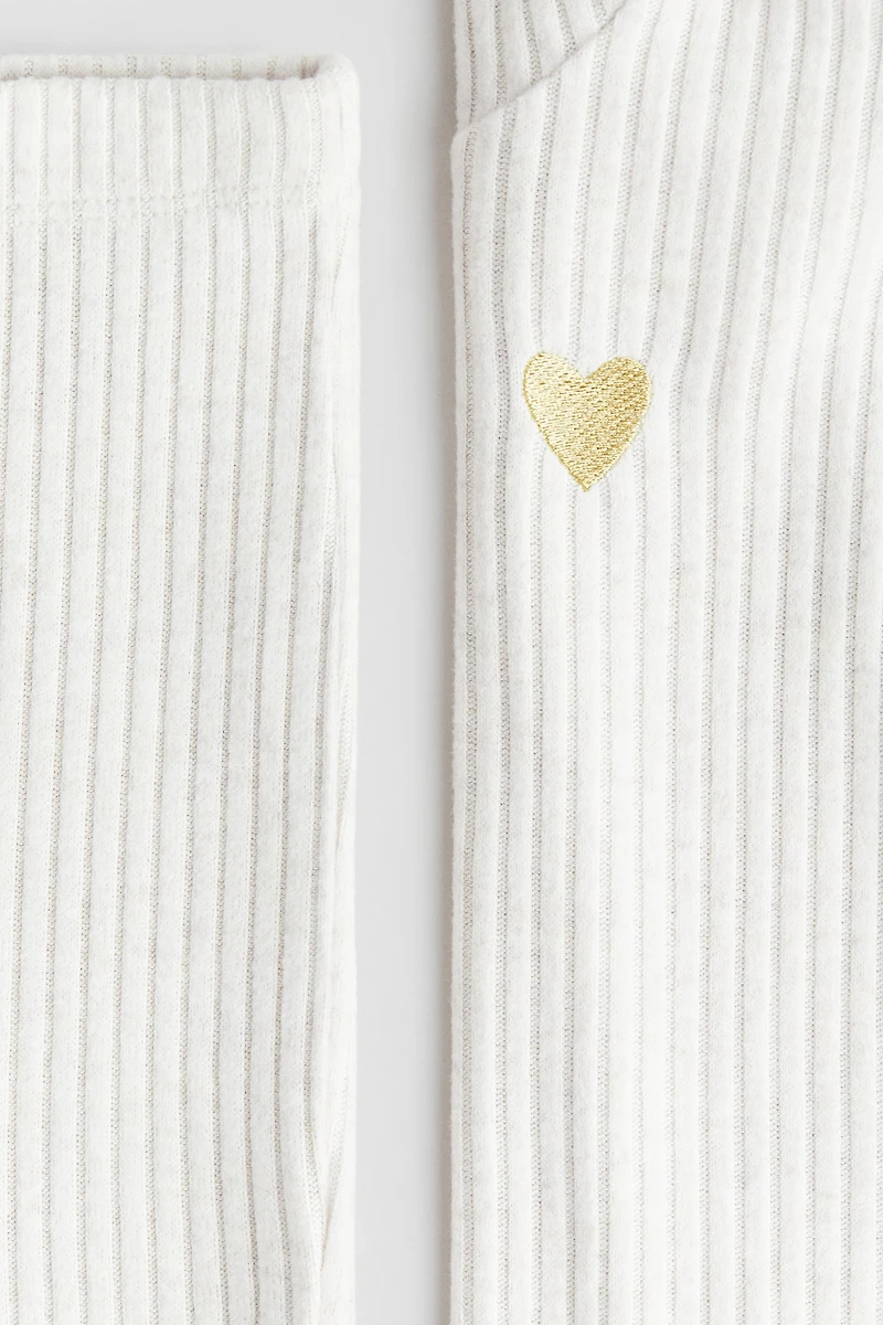 2-Piece Brushed Rib-Knit Set