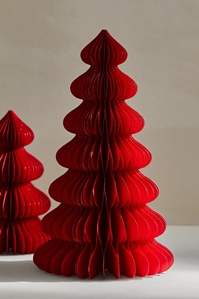 Grande décoration de papier en forme sapin