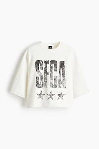 Oversized-Fit Cropped T-Shirt