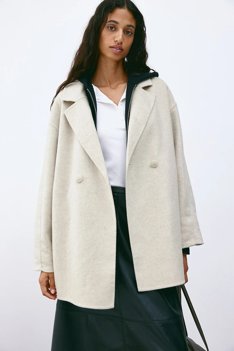 Manteau en laine mélangée