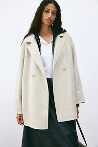 Manteau en laine mélangée
