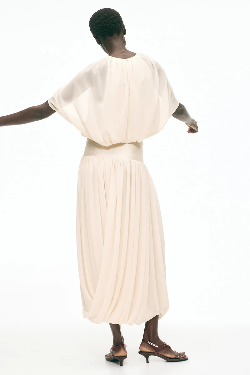 Draped Chiffon Skirt