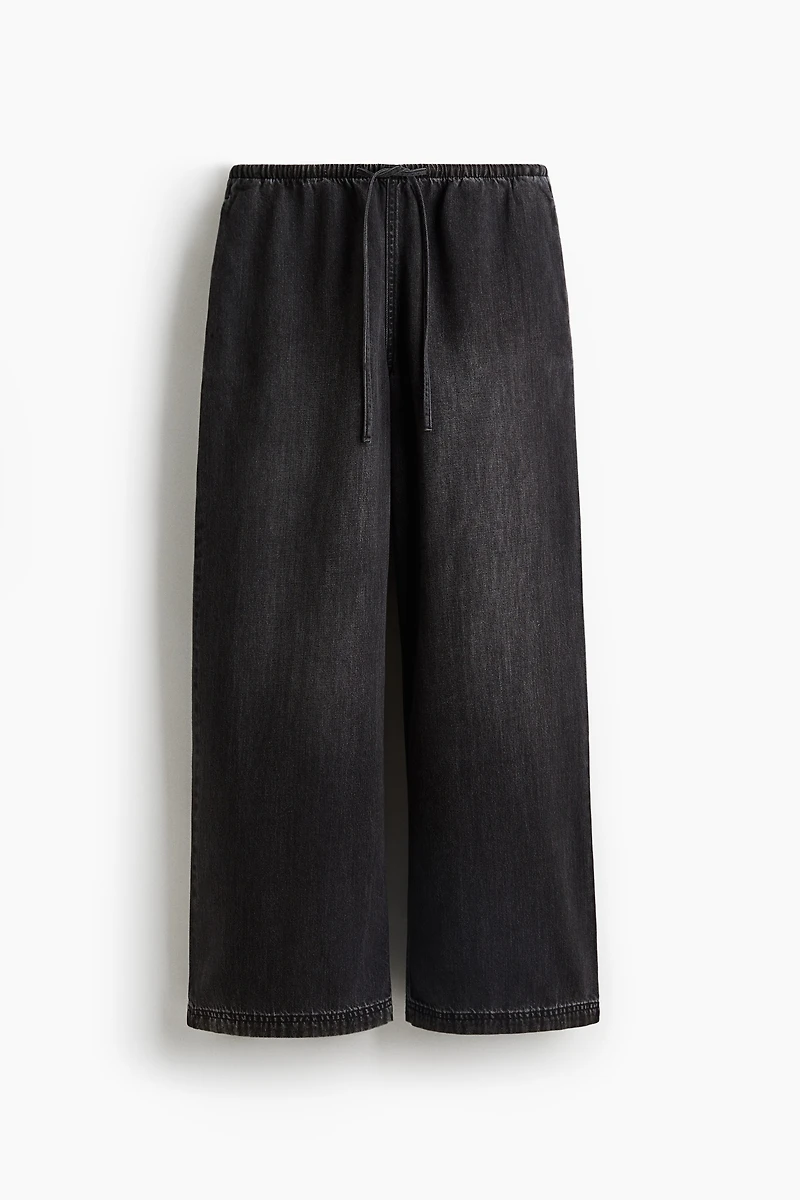 Denim Drawstring Pants