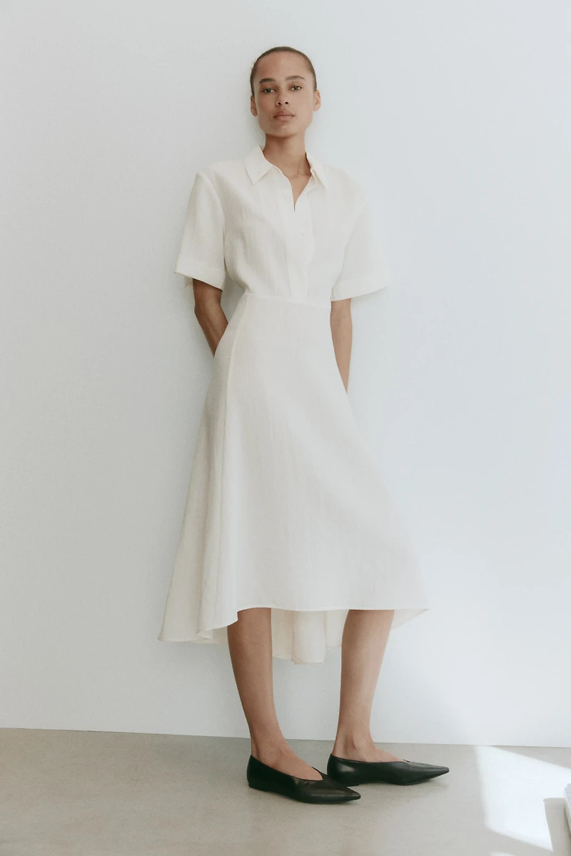Tie-Belt Shirt Dress