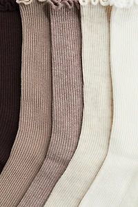 5-pack Rib-knit Socks