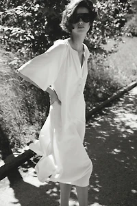 Robe tunique avec liens à nouer
