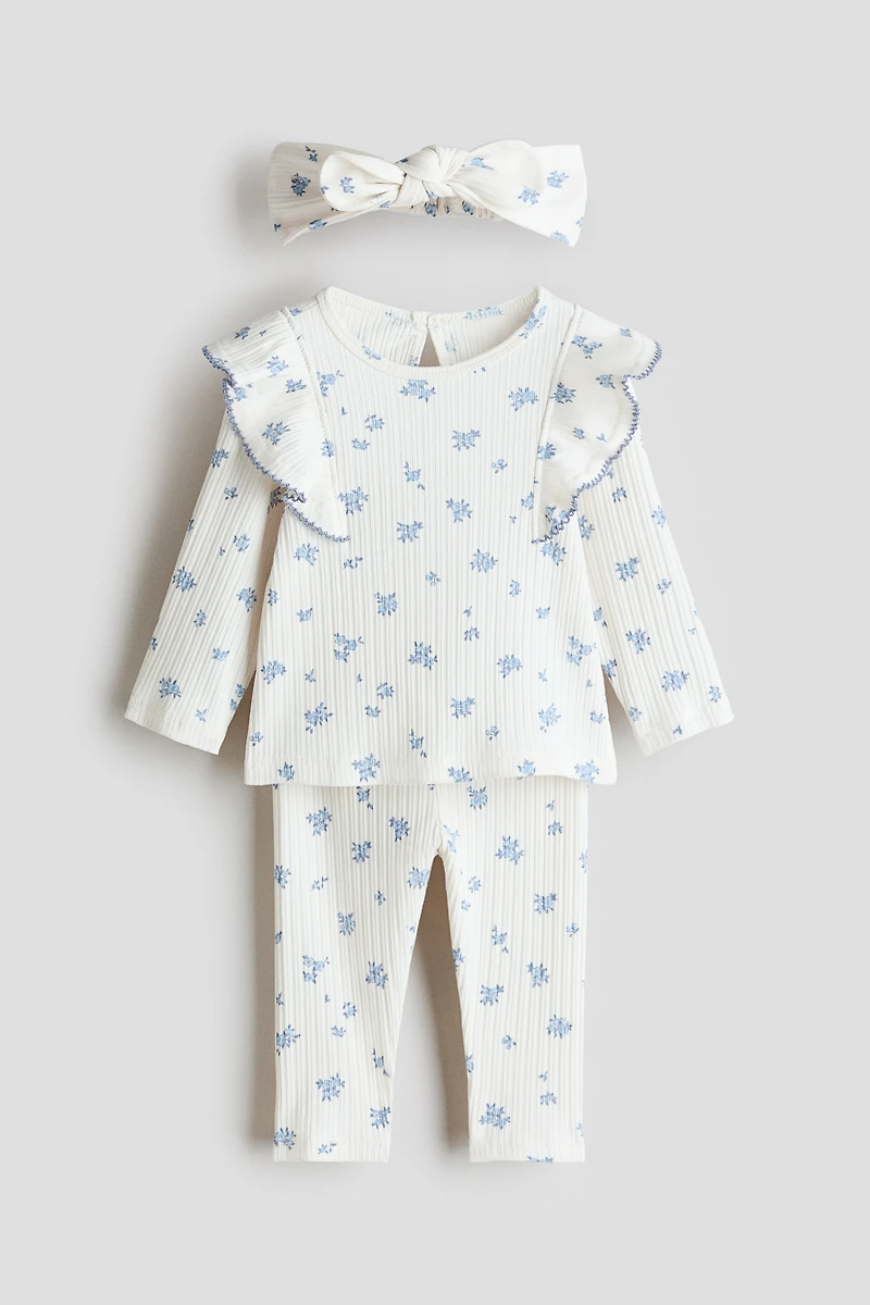 Ensemble imprimé 3 pièces en coton