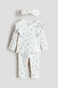 Ensemble imprimé 3 pièces en coton