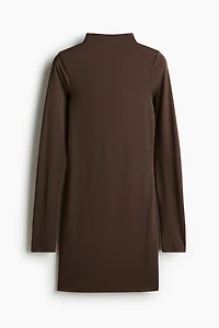 Mock Turtleneck Mini Dress