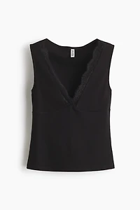 Lace-Trimmed Tank Top