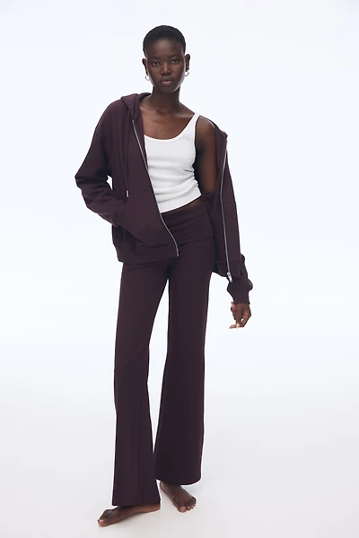 Foldover-Waist Cotton Pants