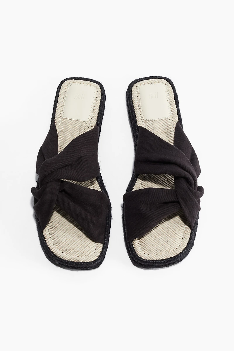 Twist-Detail Espadrille Sandals