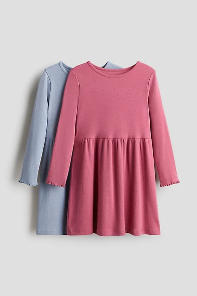 2-Pack Ribbed Cotton Dresses