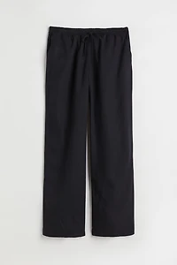 Linen-blend Pull-on Pants