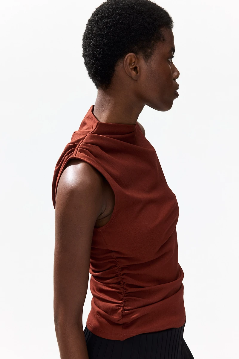 Draped Crinkled Top
