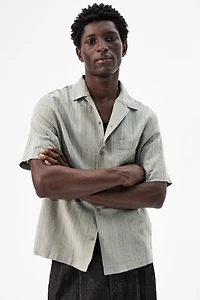 Regular-Fit Linen-Blend Resort Shirt