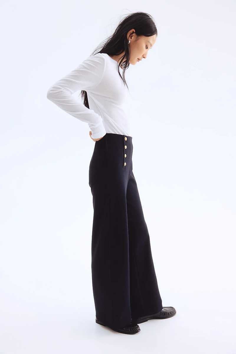 Button-front Pants