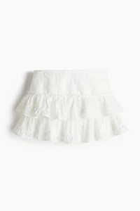 Embroidered Tiered Skirt