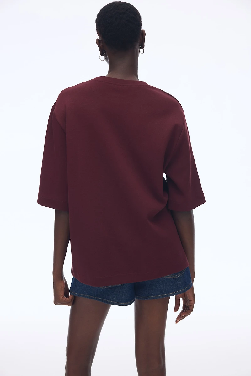 T-shirt carré en interlock