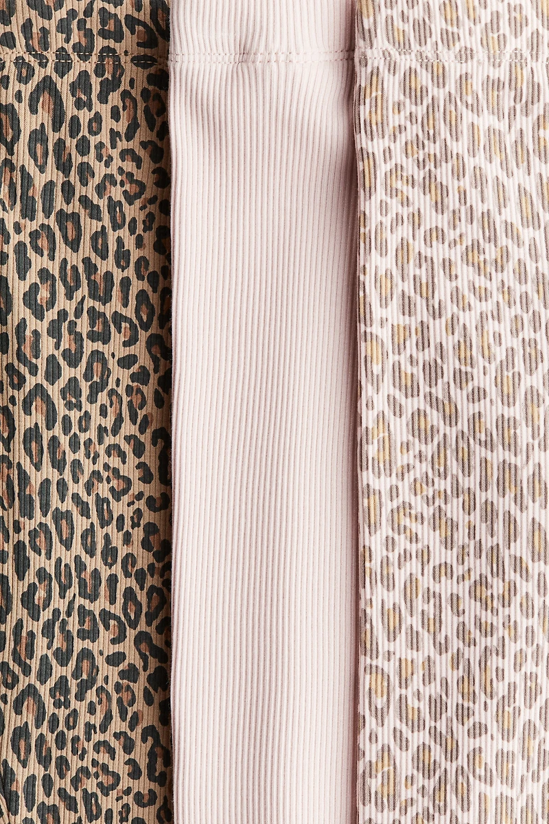 3-pack Ribbed Cotton Leggings