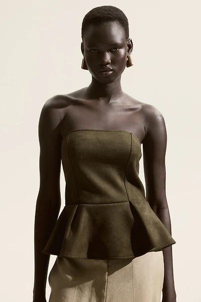 Bandeau-Style Peplum Top