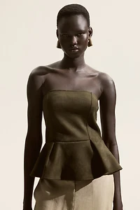 Bandeau-Style Peplum Top