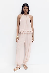 Chiffon Drawstring Top