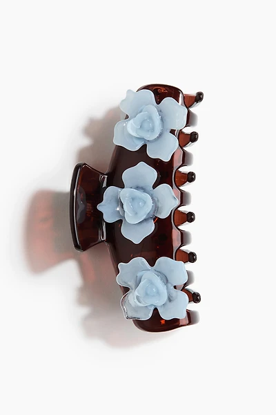 Flower-detail hair claw