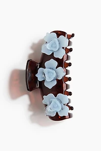Flower-detail hair claw