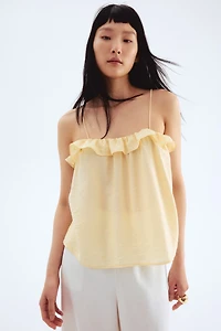 Ruffle-Trimmed Strappy Top