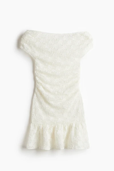 Draped Off-the-shoulder Dress