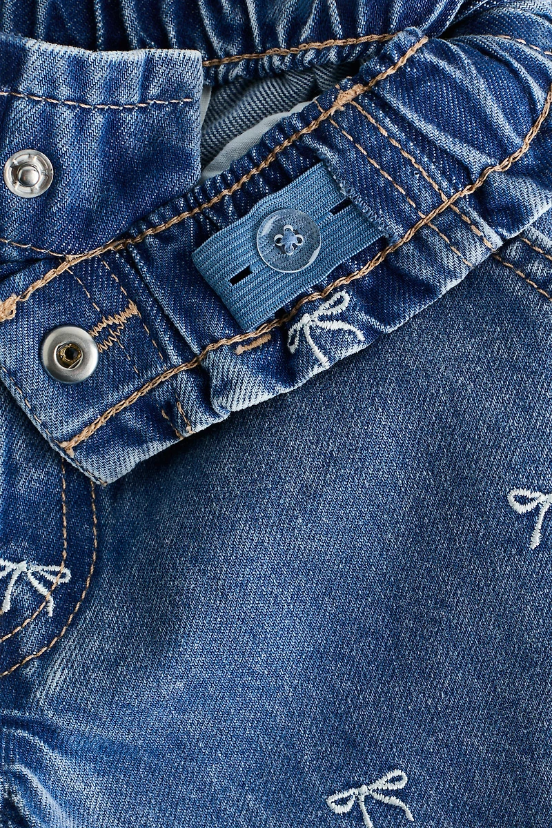 Wide Leg Paper-Bag Jeans