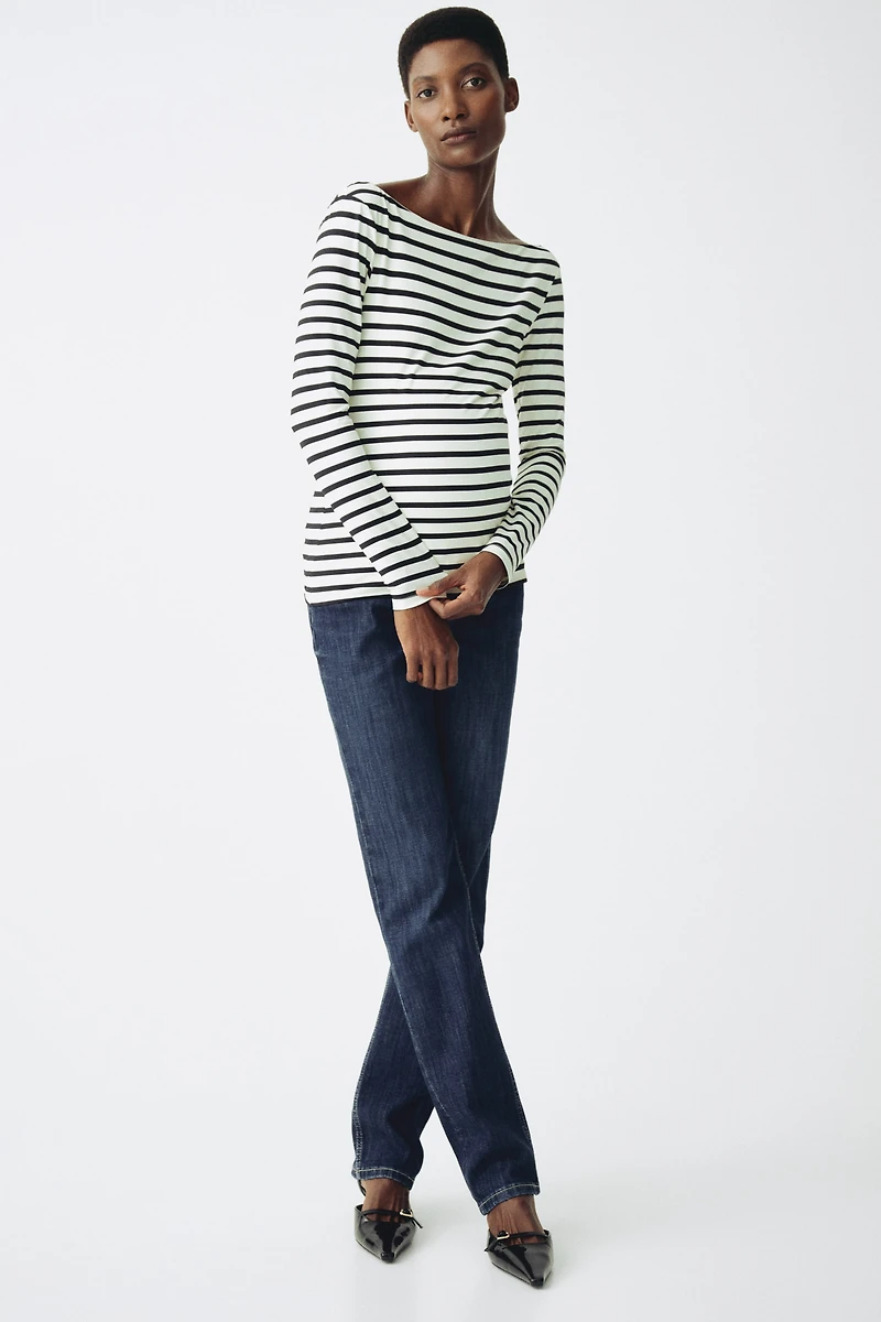 MAMA Haut à encolure bateau