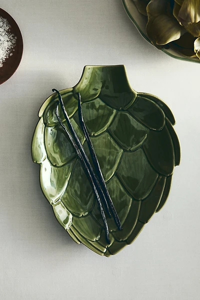 Assiette de service figurative en grès cérame