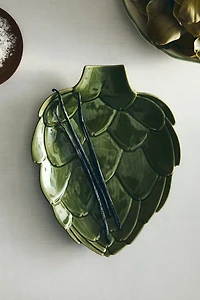 Assiette de service figurative en grès cérame