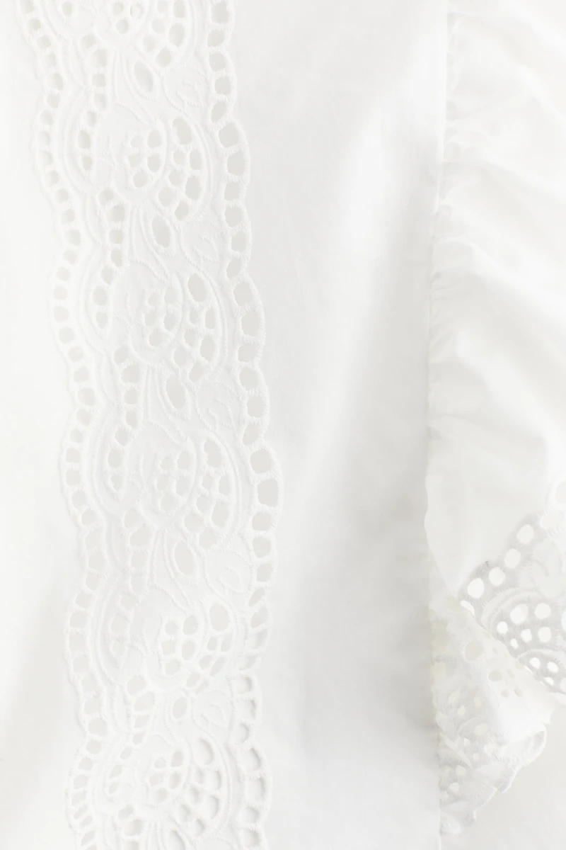 Blouse with Eyelet Embroidery