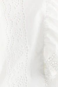 Blouse with Eyelet Embroidery