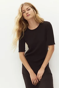 Rib-Knit T-Shirt Dress