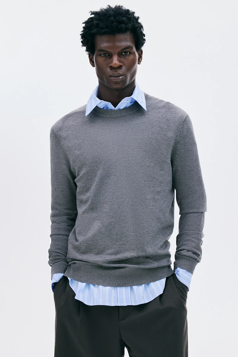 Regular-Fit Fine-Knit Sweater