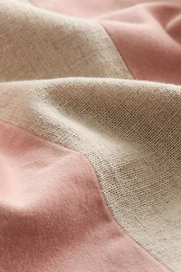 Housse de coussin en lin mélangé