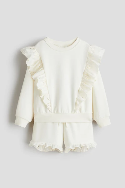 Ensemble volanté 2 pièces en molleton