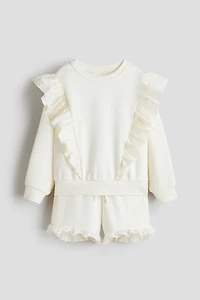 Ensemble volanté 2 pièces en molleton