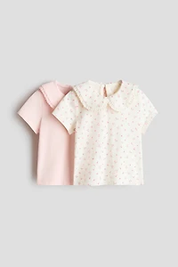 2-Pack Cotton Tops with Collar