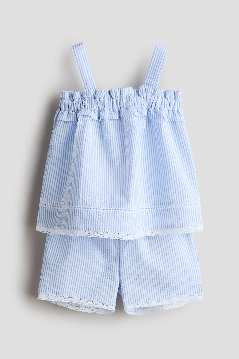 2-Piece Cotton Seersucker Set