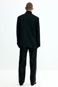 Relaxed-Fit Wool-Blend Tuxedo Jacket