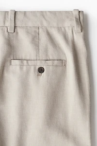Relaxed-Fit Linen-Blend Pants